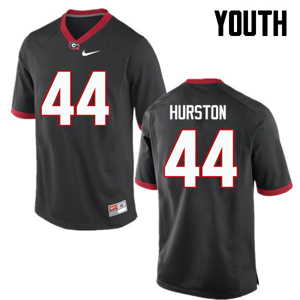 Youth Georgia Bulldogs #44 Justin Hurston College Football Jerseys-Black